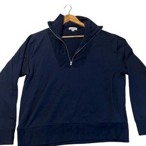 Women's Navy Half-Zip Sweater